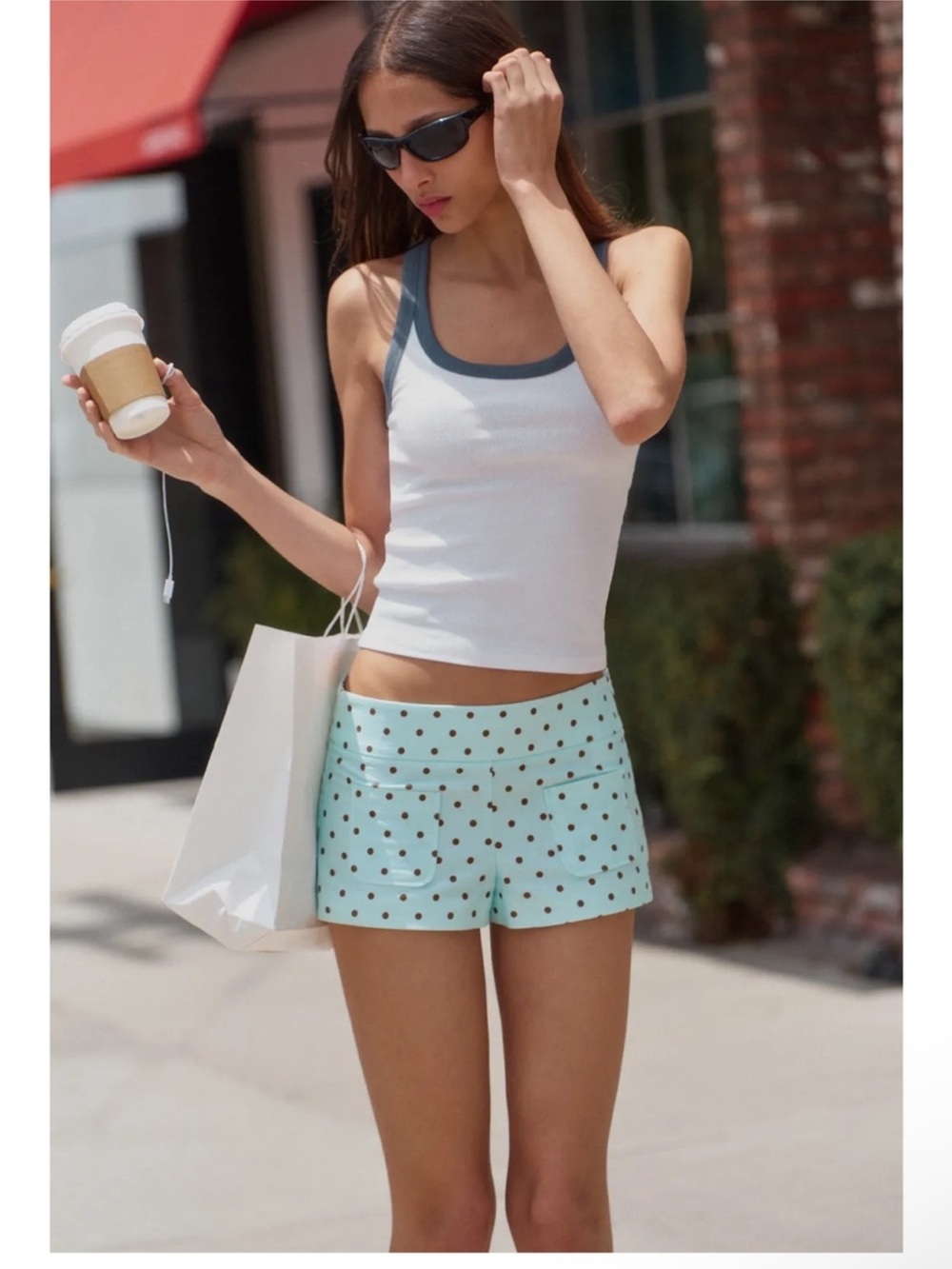 ZARA POLKA DOT MINI SHORTS